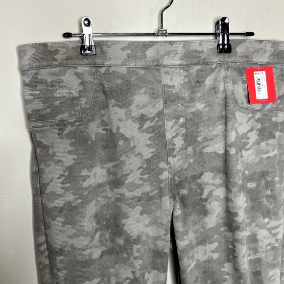 NWT‎ Spanx Stone Washed Camouflage Pull-On Jean-ish Ankle Leggings Size XL - Picture 4 of 11